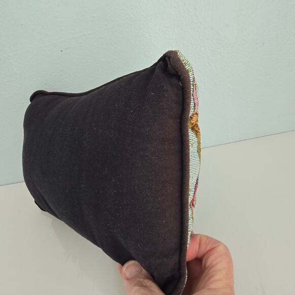 Vintage Cat Tapestry Pillow Cats Make Purrfect Friends Small Tabby Ribbon 11X7 - Picture 5 of 13